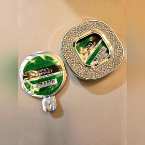 Bath & Body Works Car Fragrance Holder with two Santa's Workshop Refills